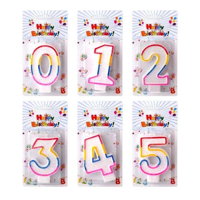 VELA NUMERICA C/ BRILLANTINA 08120115