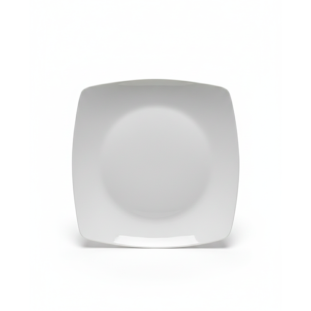 PLATO CERA 6.75X6.75" CUAD LISO BL GIGI-29