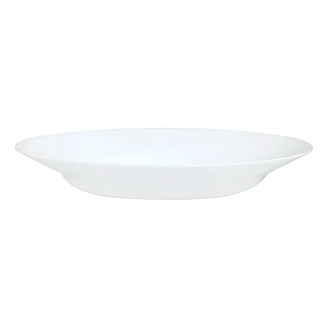 PLATO CERA 8" HONDO RED LISO BL GIGI-26