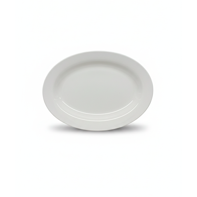 PLATO CERA OVAL 10X7" BL GIGI-34
