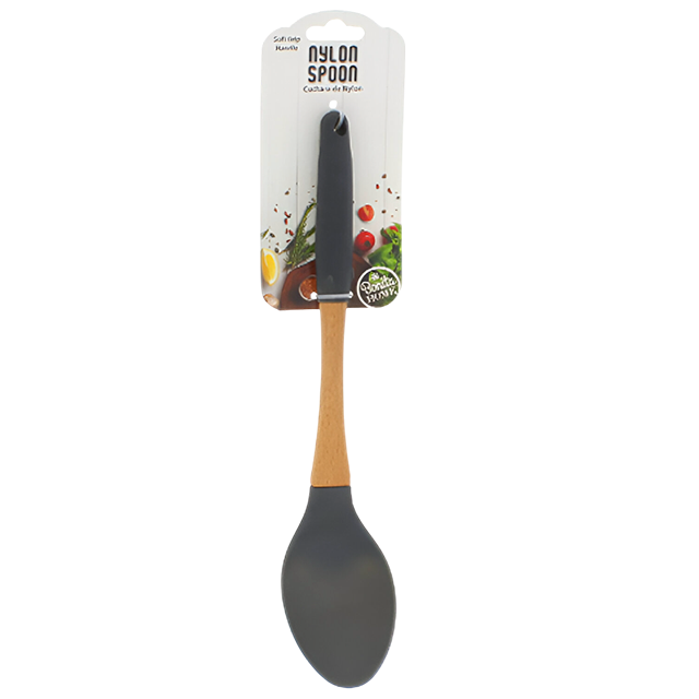 CUCHARA NYLON 13" LISA GRIS/CREMA BONITA YJJ-75495-72