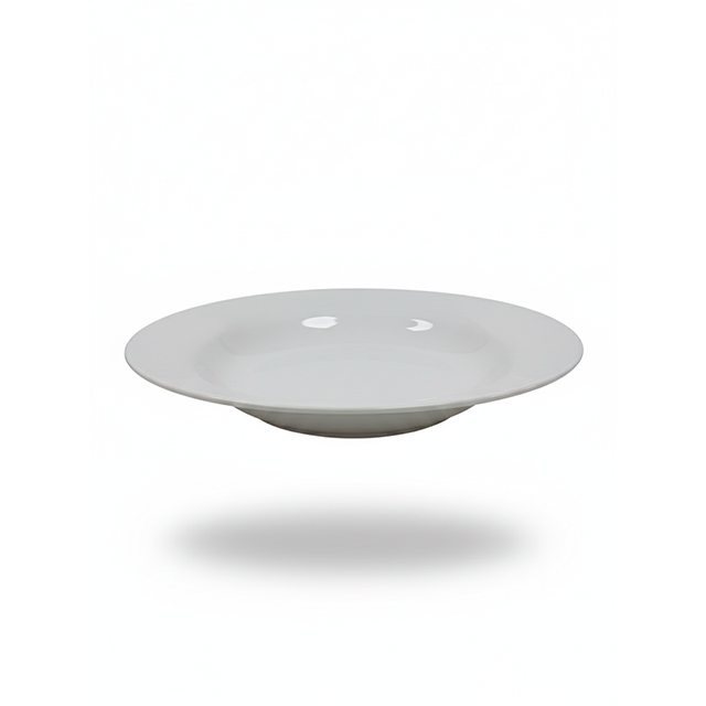 PLATO MELA RED 10" HONDO C/ORILLA ANCHA BL MORENA P40412