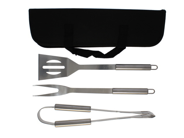 SET 3 UTENSILIOS ACER/TELA P/BARBACOA PLAT BISTRO  741-35917