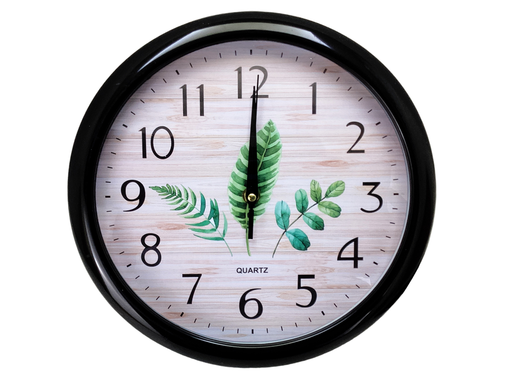 RELOJ PARED 27 CM DIS HOJAS NG/ROS/VD TIMES TOWER 602-39186