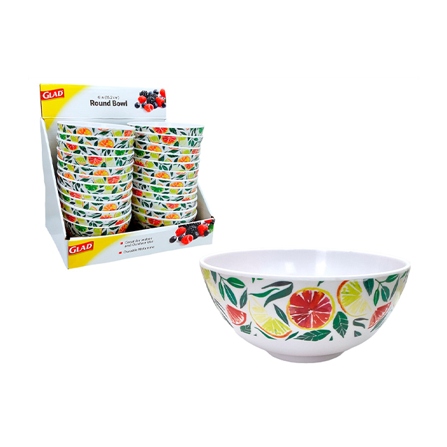 ENSALADERA MELA 6" BL/VD/ANAR/ LISO D/NARAN GLAD MAYS 726-70228