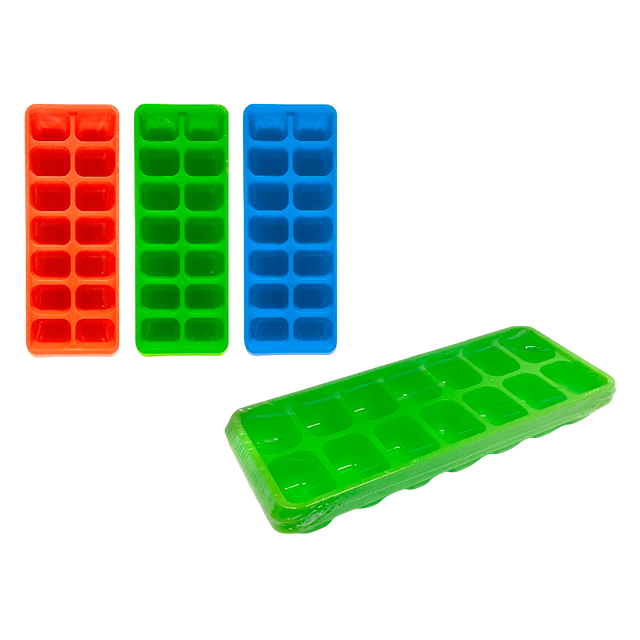 SET 2 CUBETA PLAS P/HIELO 250X93X35 MM 14 DIV AZ/VD/ANAR WINDROSE MAYS 723-4440