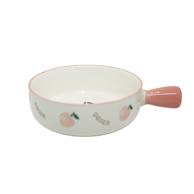 PLATO CERA 6" HONDO RED DECO VACA C/MANGO GIGI #1