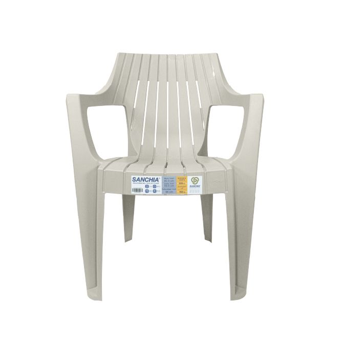 SILLA MACAO PLAS BEIGE SANCHIA