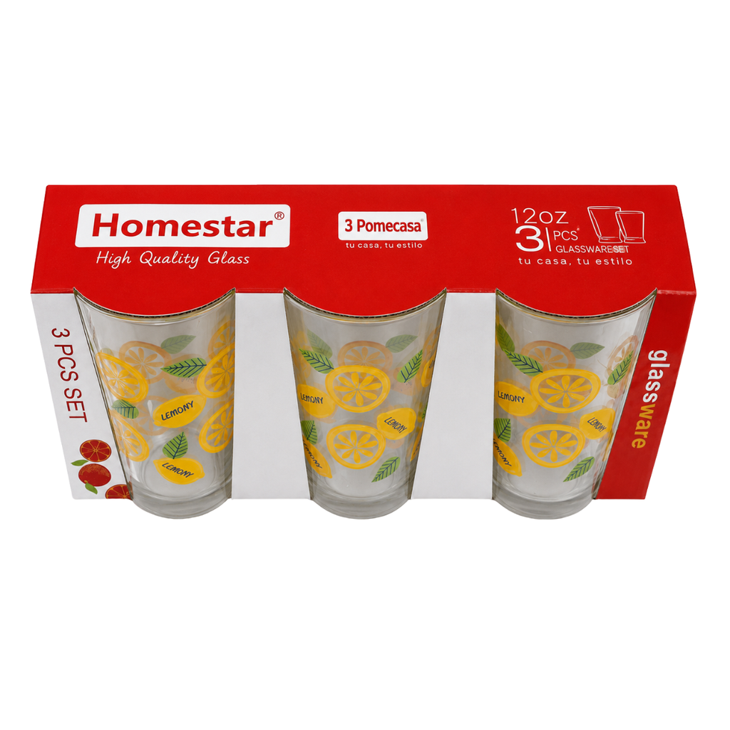 SET 3 VASOS VID 12 OZ DECO HOMESTAR 366464