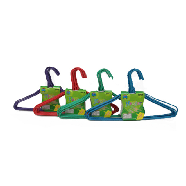 SET 10 PZ GANCHO P/ROPA METAL/PLASTICO S/M FAB. 701-34502