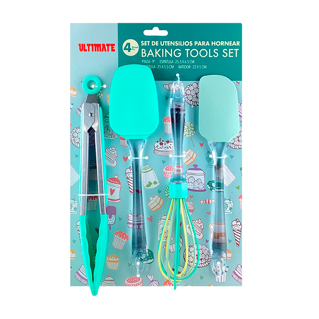 SET 4 PZ UTENSILIOS SILIC/PLAS/MET P/REPOSTERIA ULTIMATE 716-01169