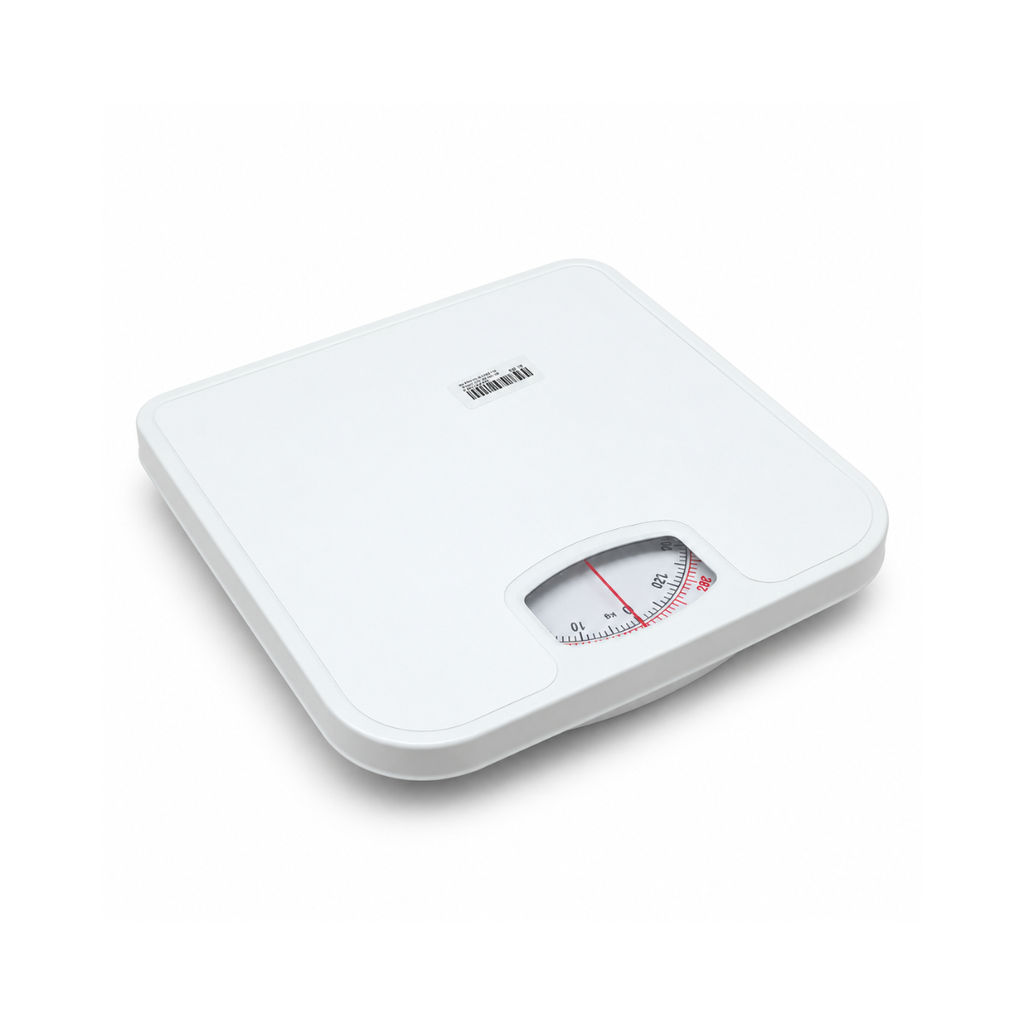 BASCULA BAÑO ANALOGA KG/LB 26.6X24.1X4 CM CAP 280 LB 1240 CASAMAS