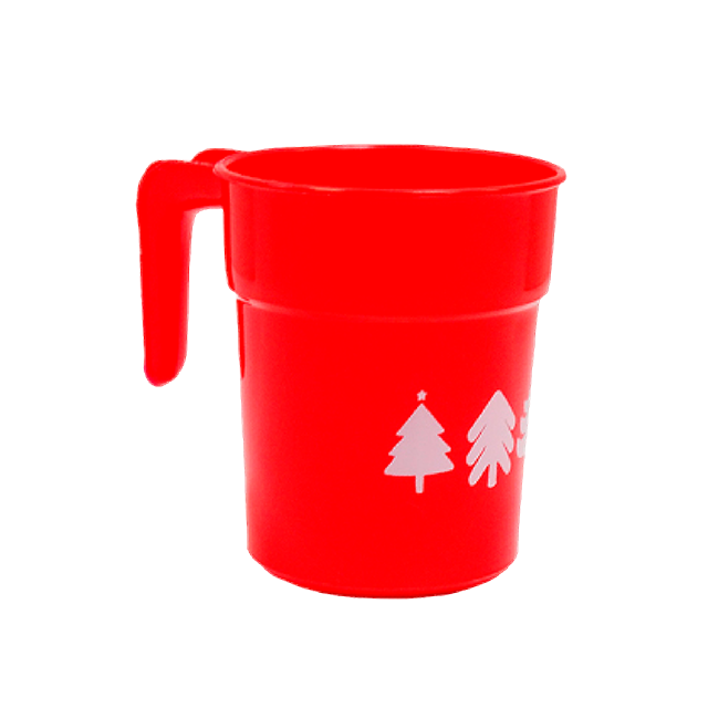 TAZA PLAS PICNIC NAVIDEÑA COLORES TACOPLAST