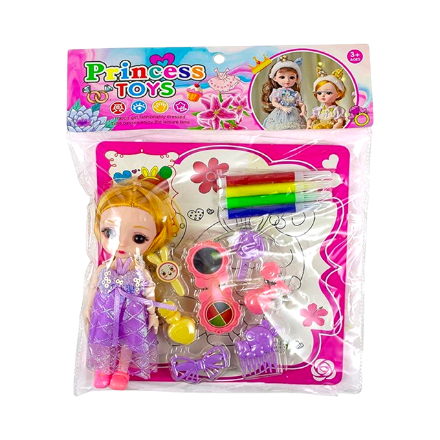 SET MUÑECA+TABLERO P/PINTAR C/ACCESORIOS 2022-10149/10150/10151