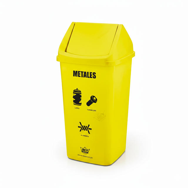 CONTENEDOR URBANO/BASURERO PLAS #80 75 LT C/T VAIVEN METALES AMARI REYPLAST TCX037697