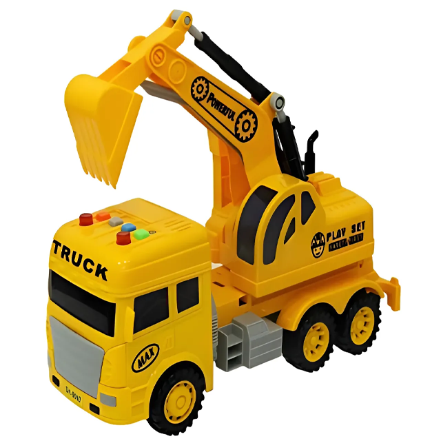 CAMION EXCAVADORA TRUCK C/SON LUZ FRICTION POW CAJ SH-2307A