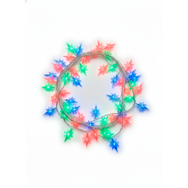 GUIA NAV LED 28 LUCES ESTRELLA 7 PUNTAS MULTICOLOR CAJ MY2605