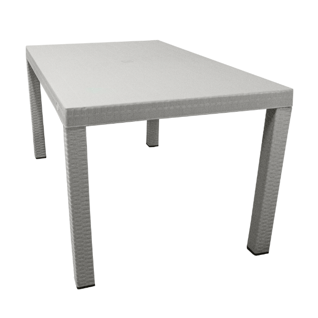 MESA PLAS MACAO P/6 PERSONAS ARMABLE BEIGE SANCHIA