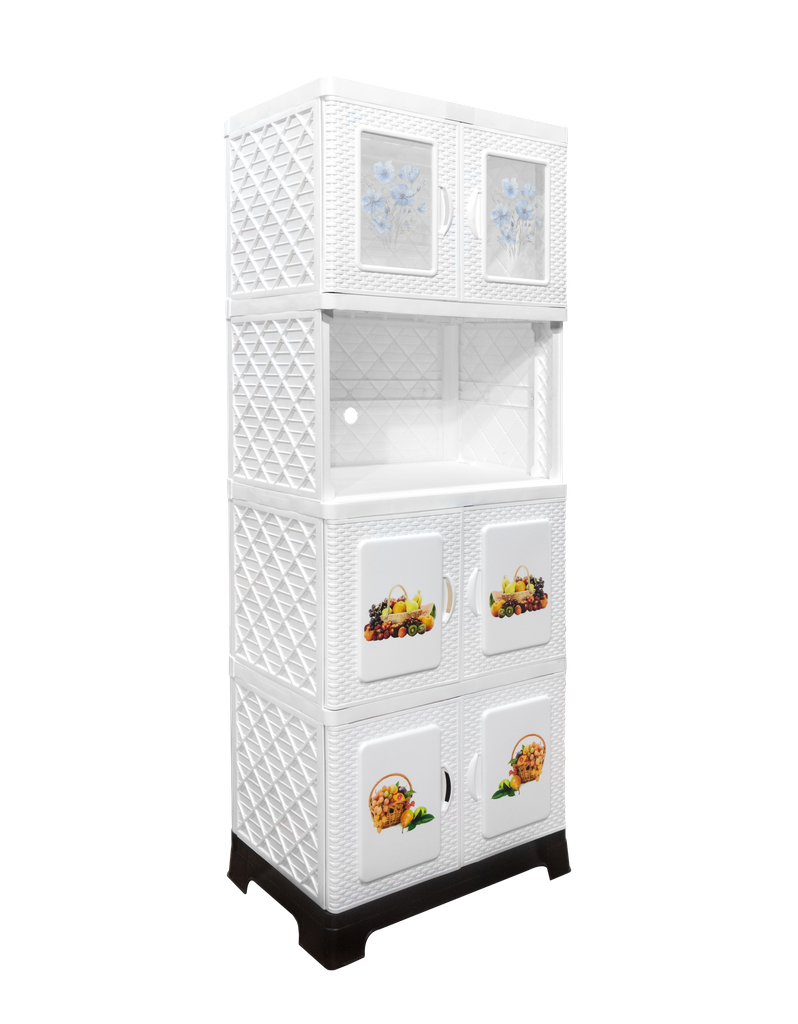 CHINERO PLAS TERESITA RATAN 4 NIV C/2 PTAS VID 160X60.5X40 CM DECO BL SANCHIA