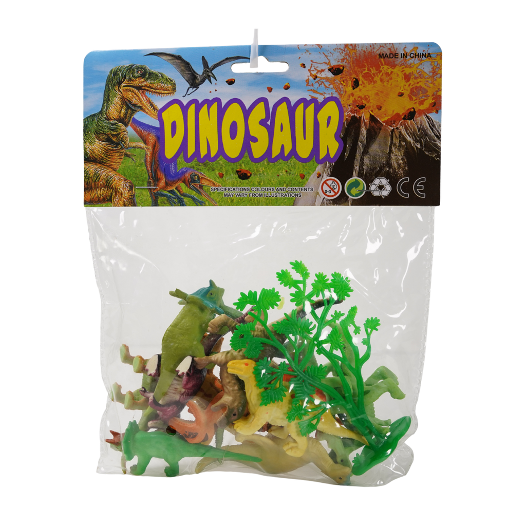 SET 12 DINOSAURIOS PLAS 3"+1 ARBOL BOL CASAMAS 1314