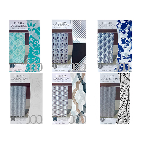 [15012479] CORTINA P/BAÑO PLAS 180X180 CM THE SPA COLLECTION MAYS 711-1406210