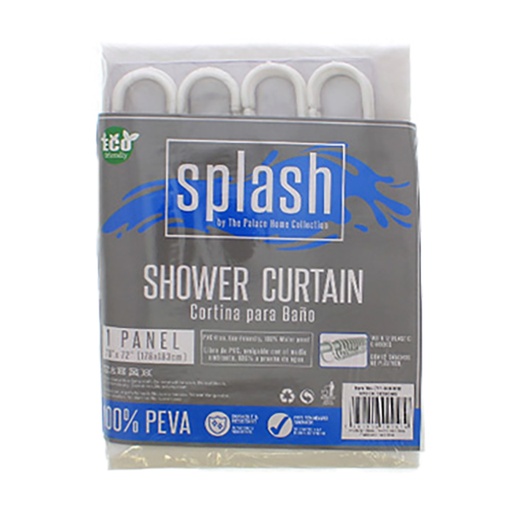 [15012507] CORTINAS P/BAÑO PLAS 70X72" THE PALACE HOME 711-0490958