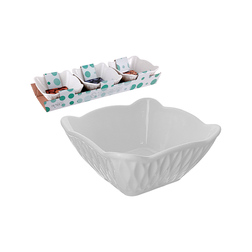 [15012532] ENSALADERA 3 PZ 145 ML PORCELANA LIFE ART 705-05739