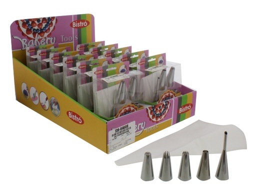 [15012429] SET 6 PZ UTENSILIOS SILIC/ACER P/REPOSTERIA BISTRO MAYS 739-84608