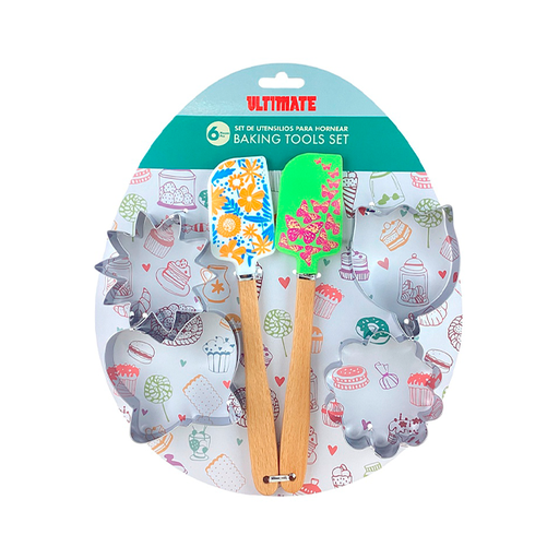 [15012421] SET 6 PZ UTENSILIOS SILIC/ACER P/REPOSTERIA ULTIMATE 716-01175