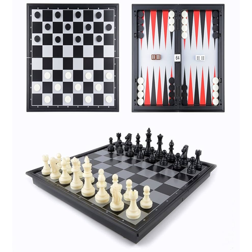 [15012722] JUEGO AJEDREZ 3 EN 1 CAJ QDM-05-138