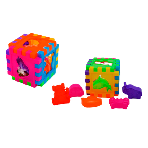 [15012791] CUBO PLAS ARMABLE 10X10 CM COLORES RED 10140