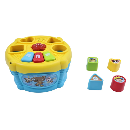 [15013026] TAMBOR MUSICAL C/4 BLOQUES LUZ 33.2X23.4X11.4 CM CAJ BABY TIME 45271/185514