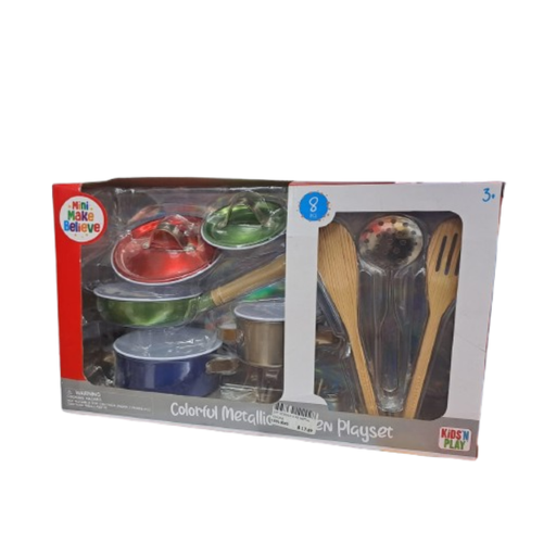 [15013043] SET COCINA 8 PZ METAL CUCHARAS MAD COLORES CAJ 45321/34020