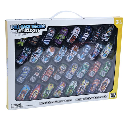 [15013060] SET 32 CARROS CARRERA METAL DIS SURT CAJ 45308/281423