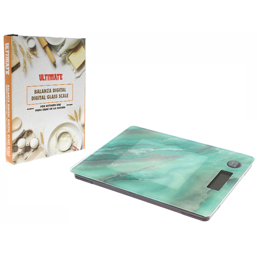 [15014225] BASCULA/PESA DIGITAL P/ALIMENTOS VID 20X15 CM ULTIMATE 739-04918