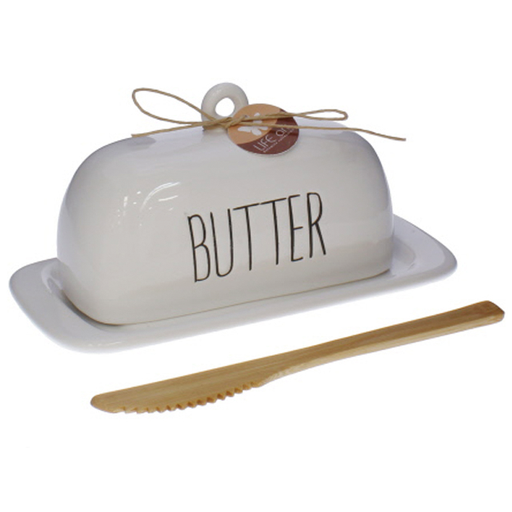 [15014276] MANTEQUILLERA DOLOMITA 2 PZ 19.5X10X10 CM BL/CH LIFE ART 705-06334