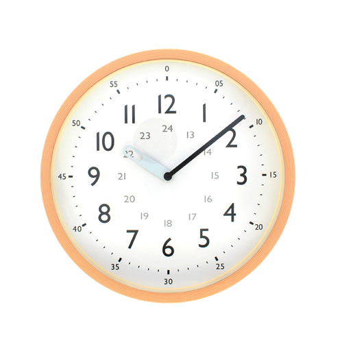 [15014349] RELOJ PARED PLAS 12" RED CORAL TIMES TOWER 602-2006197