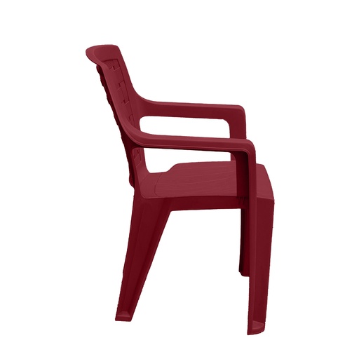 [15014417] SILLA PLAS EILAT C/B RESP RATAN VINO TINTO OP GUATEPLAST AR011445-VIN-0