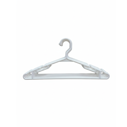 [15014597] PERCHA/GANCHO GDE P/ROPA PLAS BLANCO 10 PZ  TACOPLAST 82692