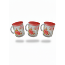 SET 3 TAZAS VID 345 ML C/T DECO FLORES 10240