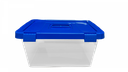 CAJA PLAS 14 LT RECT 38X27 CM TRANS C/T COLOR CLICK SALVA 8922/8923