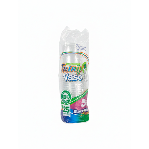 [15014750] VASO DESE 5 OZ CRISTAL BARRILITO 25 UN TRINY 9491