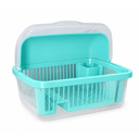 ESCURRIDOR PLATOS PLAS C/T TRANS 56X43 CM AQUA MEGA
