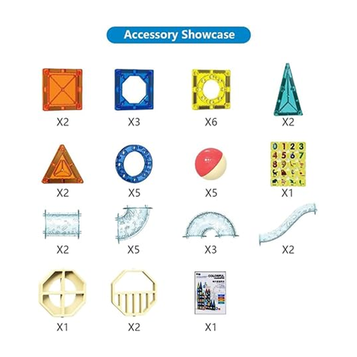 [15014979] SET 42 PZ MAGNETICAS FORMAS SURT CAJ COLORFUL CASAMAS 1306