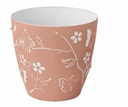 MACETA PLAS MARIPOSA 14 CM #1 BL/TERRACOTA MEGA