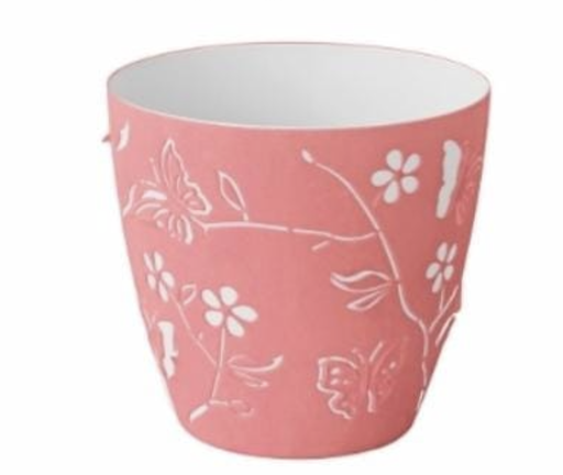 [15015217] MACETA PLAS MARIPOSA 14 CM #1 BL/CORAL MEGA