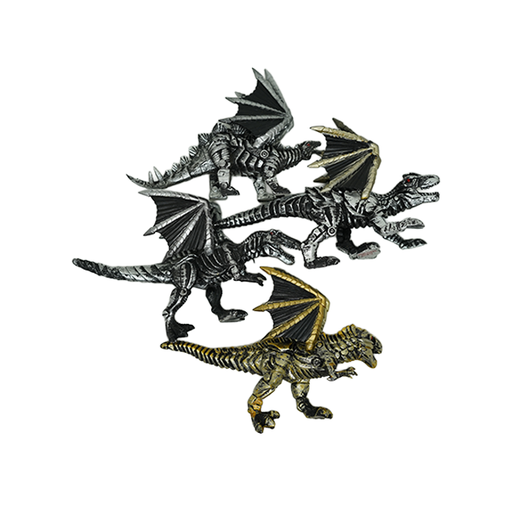 [15015302] SET 4 DRAGONES PLAS BOLSA GIGI 222A