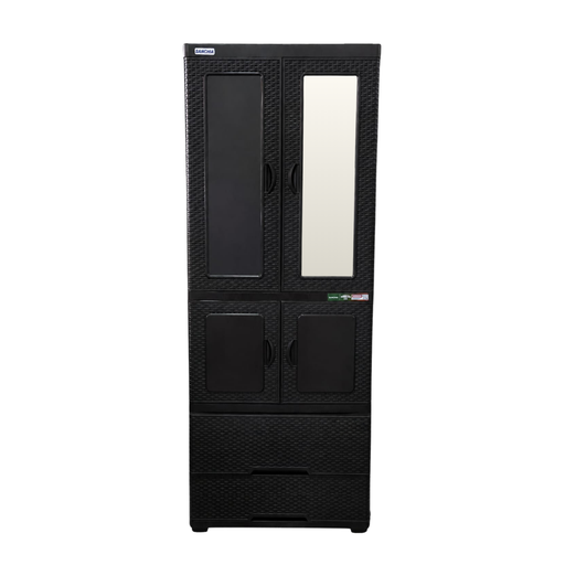[15015531] ARMARIO PLAS AURA CLOSET 165x60x40 CM 4 PTAS/2 GAV 1 ESPEJO CF C/12 GAN SANCHIA