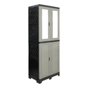 ARMARIO PLAS AURA 160x60x40 CM 4 PTAS 2 ESPEJO BEIGE/CF C/12 GAN SANCHIA