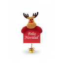 ADORNO NAV FIG C/ROTULO CUAD FELIZ NAVIDAD C/CASCABEL BOL X28159